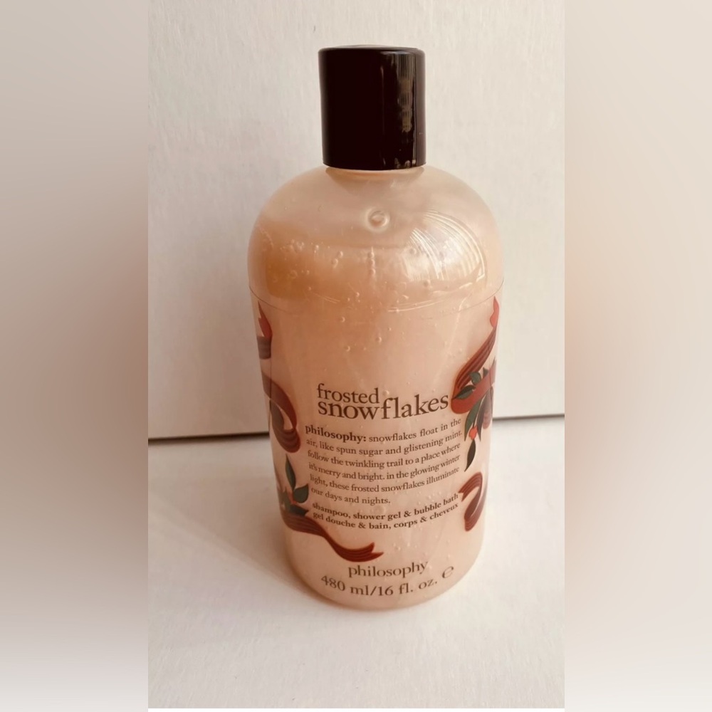 NEW Philosophy Frosted Snowflakes shampoo, shower gel & bubble bath 16 oz